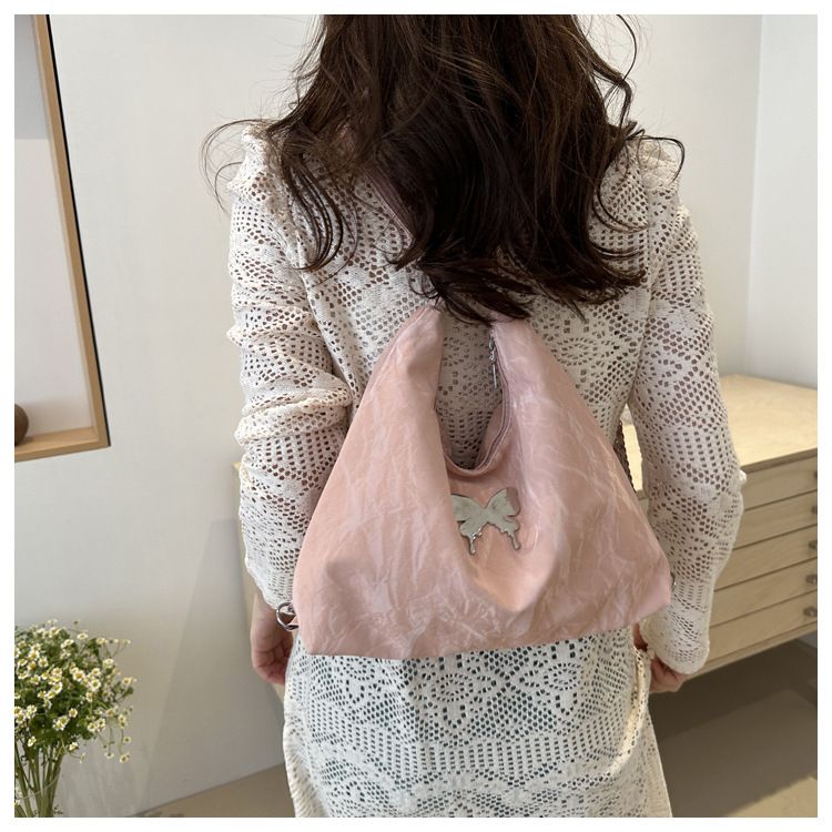 2024 nuova farfalla coreana moda zaino tracolla a catena borsa a tracolla singola borsa per studenti in classe borsa tote di grande capacità_voghion.com