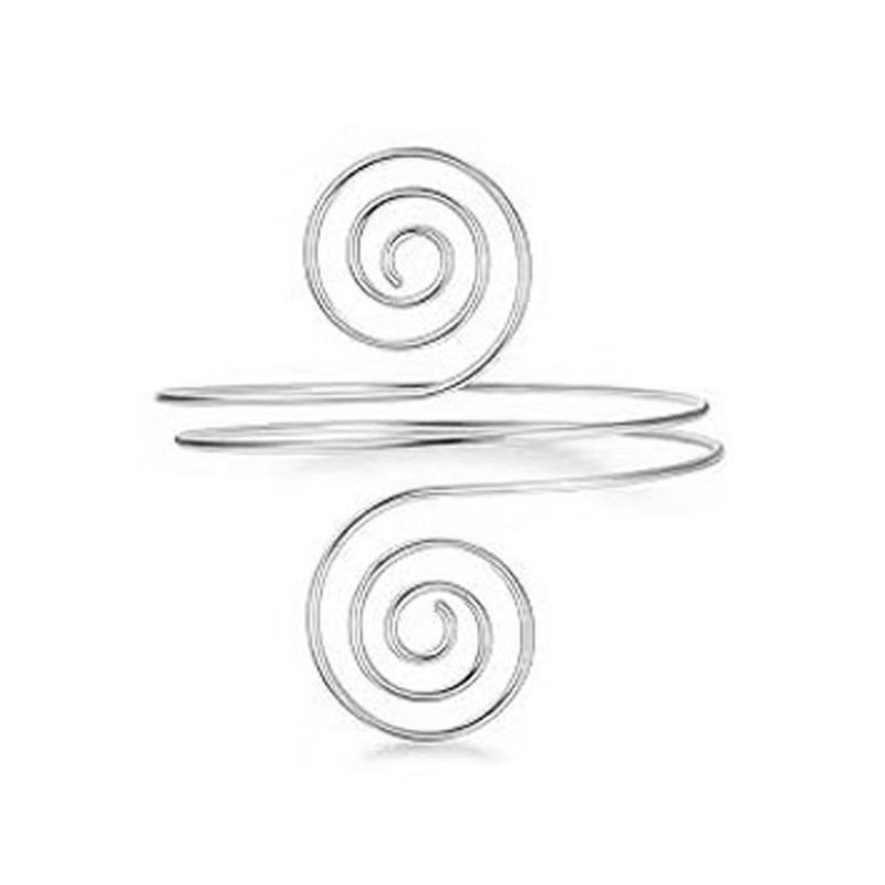 Braccialetto geometrico regolabile aperto da donna, versatile, con linea di gioielli da mano_voghion.com