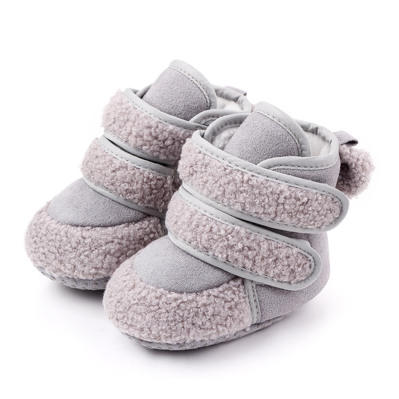Bottes de bébé en coton à Double Velcro, chaussures chaudes pour bébé, chaussures chaudes à semelles souples_voghion.com