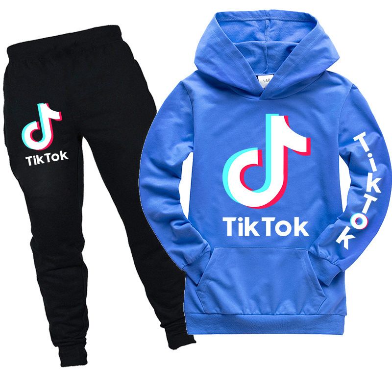 Felpa con cappuccio e pantaloni lunghi, modello tascabile, taglia 100-170, set da 2 pezzi PK1244 - Stampa sulla manica_voghion.com