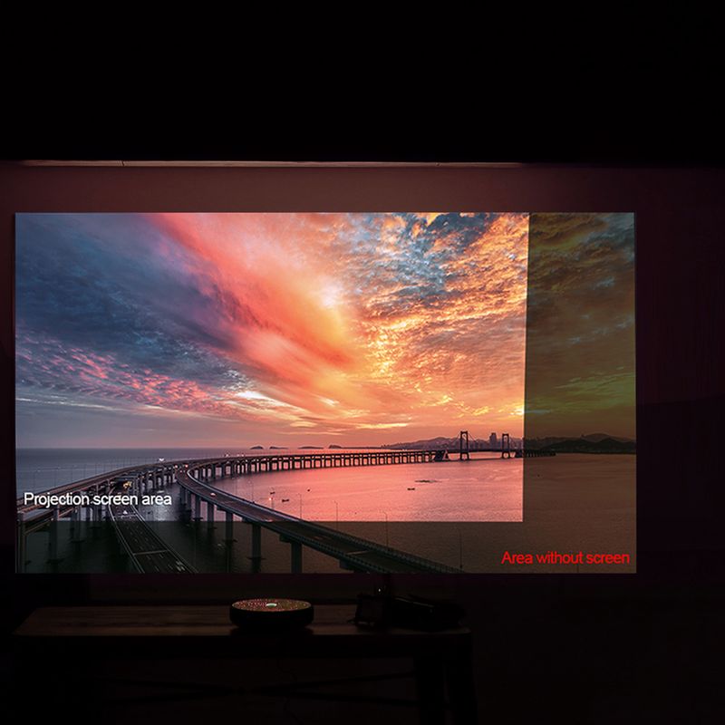 Écran de projection portable simple et anti-lumière, 60/70/80/100/120 pouces, pour la maison, l'extérieur et le bureau_voghion.com