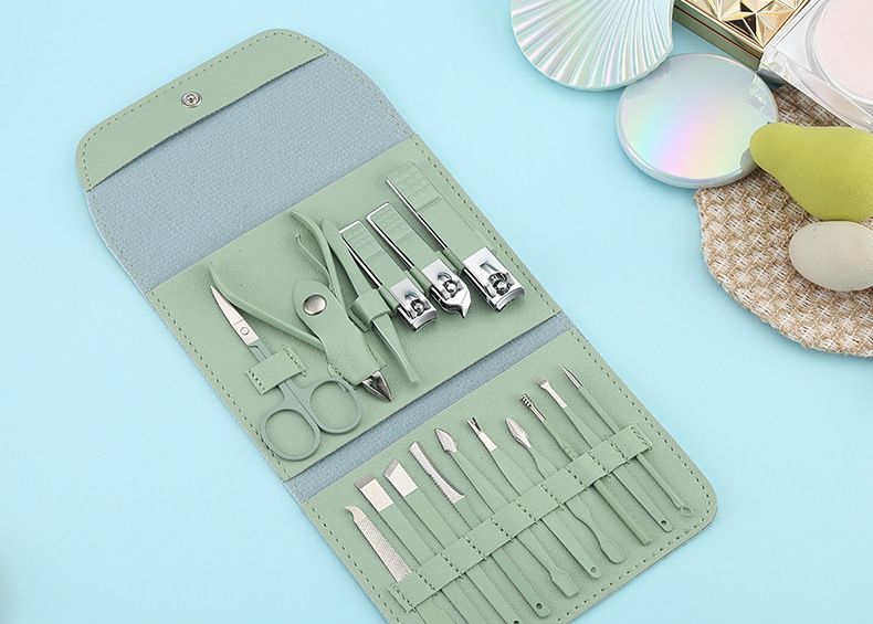 Beauty Health High-End-Nagelknipser-Set, tragbar, faltbar, mit Tasche, Nagelschere, Nagelknipser, Pediküre-Werkzeuge, Ohrlöffel, Maniküre-Werkzeuge, komplettes Set_voghion.com