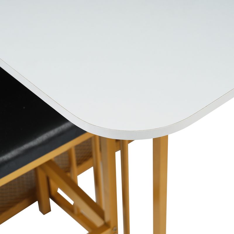 Klappbarer Esstisch Ausziehbar Mit Schubladen, Weiß_voghion.com