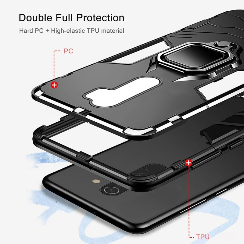 Otporna oklopna futrola za telefon s postoljem za Huawei P50 Pro P30 P40 Lite E P30 Pro P Smart Pro 2021 Z S Držač za prsten za prst_voghion.com