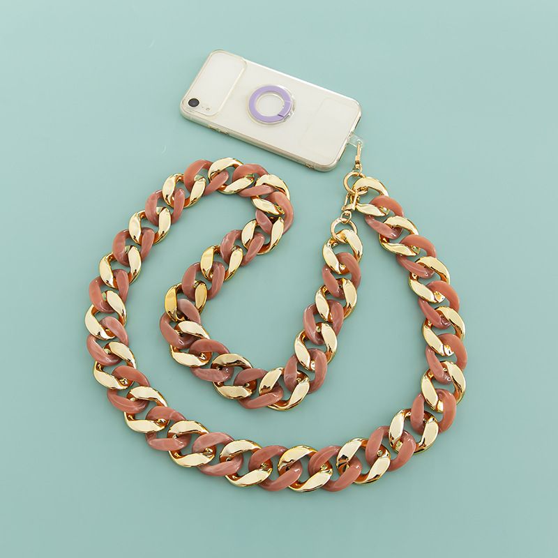 Großer, 4 cm x 3,3 cm, trendiger, rutschfester DIY-Kettenriemen aus exquisitem Harzacryl, breiter Schultergurt für Taschen_voghion.com