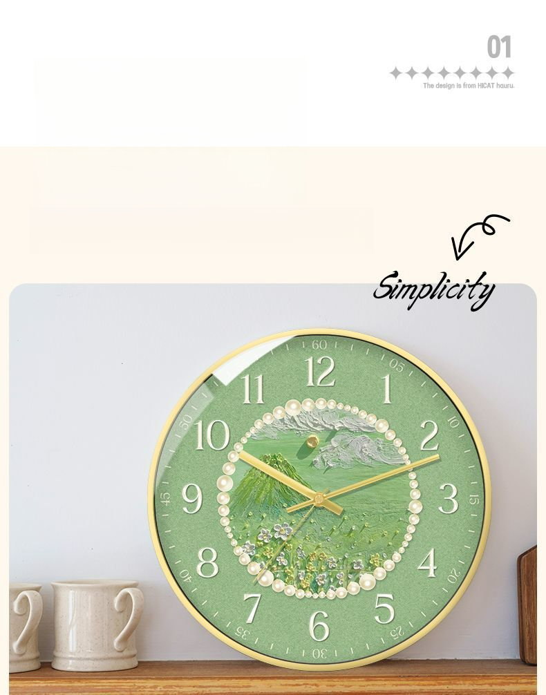 Orologio al quarzo creativo silenzioso da parete semplice per soggiorno, camera da letto, casa, moda, in stile francese_voghion.com