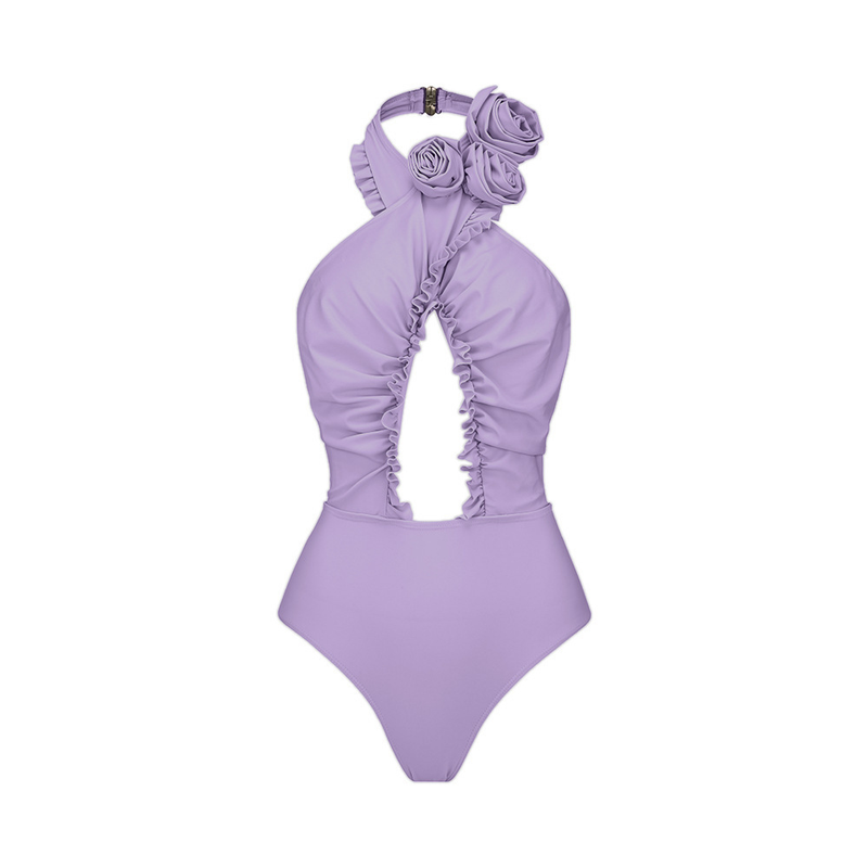2023 Costume da bagno intero intero fiore solido Costume da bagno da donna per vacanze al mare di alta qualità_voghion.com