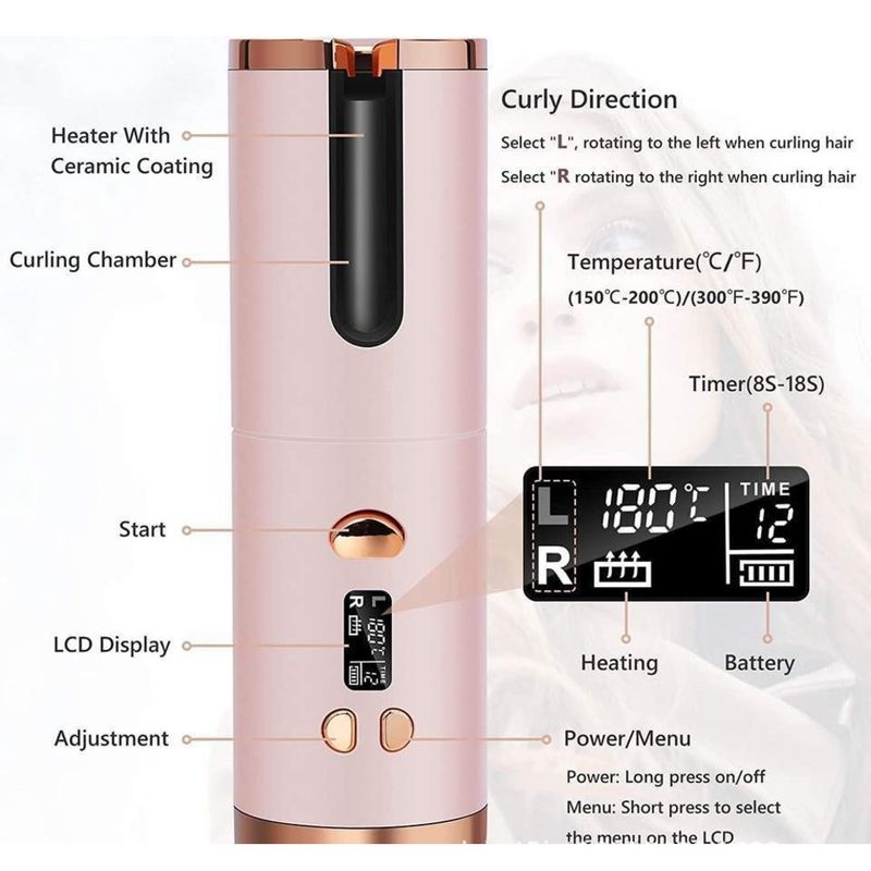 Neu Home Mini Faul Tragbare USB-Lade Automatische Curler Intelligente Flüssigkeit_voghion.com