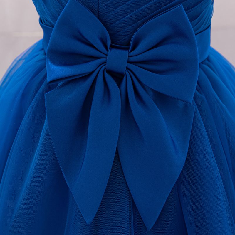 Baby Christening Gown (70-110cm/6M-3Y) | Sparkling Tulle Dress With Oversized Bow For Baptism & Birthday_voghion.com