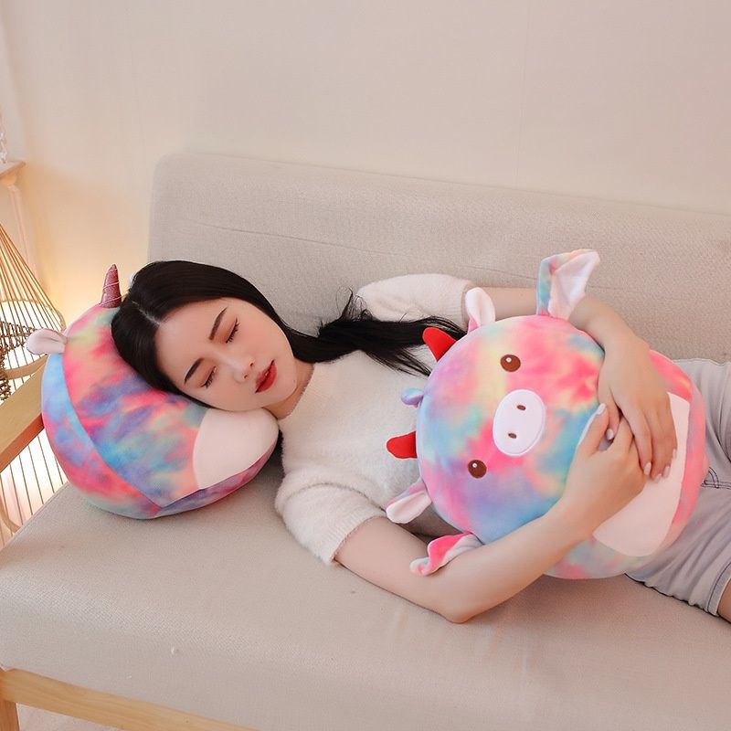 Unicorno giocattolo di peluche carino cuscino pipistrello per bambini arcobaleno maiale gatto mucca e pipistrello 35 cm disegni_voghion.com
