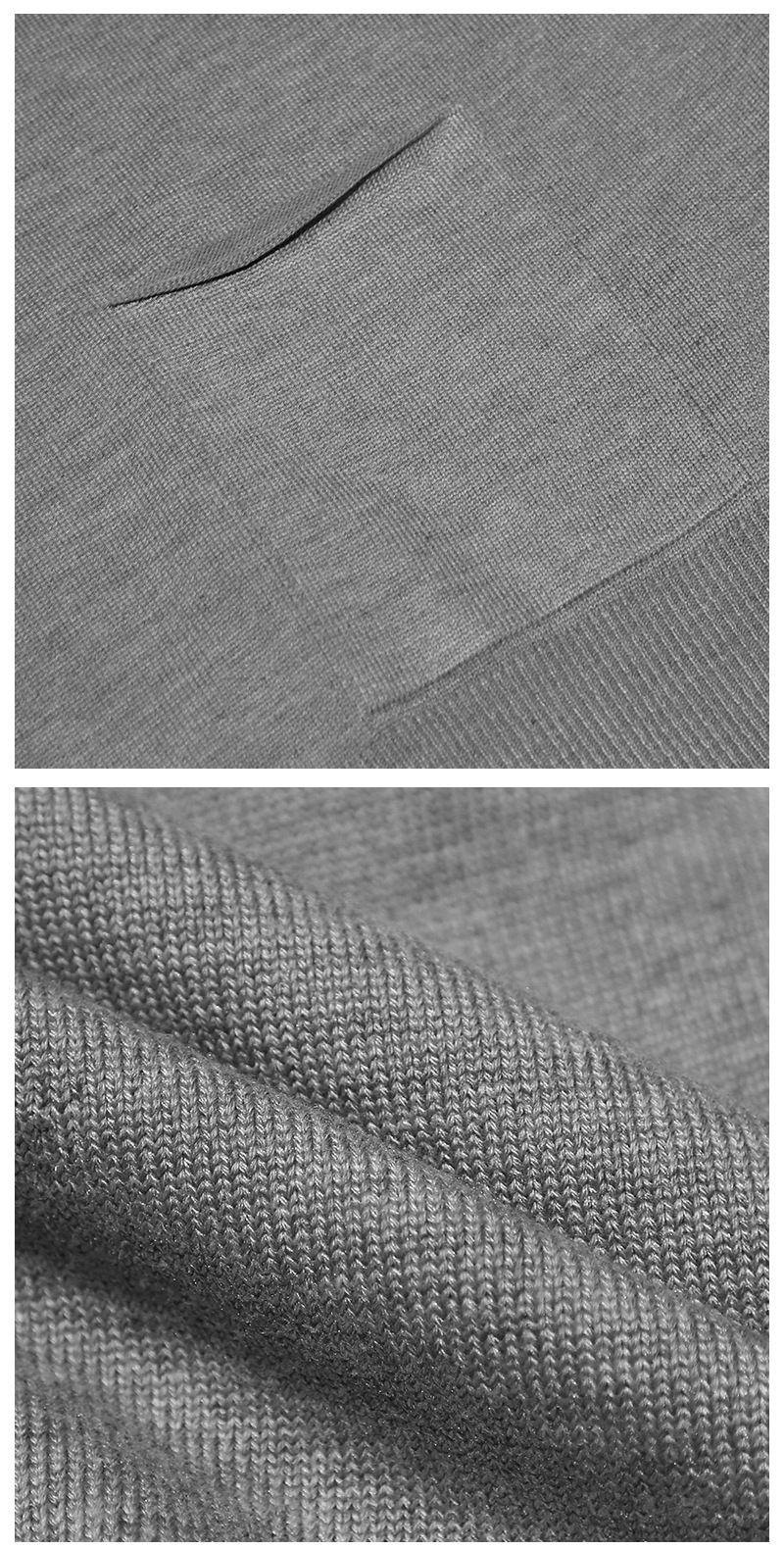 Maglione da uomo in maglia finta a due pezzi – Design testurizzato di alta qualità, scollo rotondo, casual ed elegante (grigio, nero)_voghion.com
