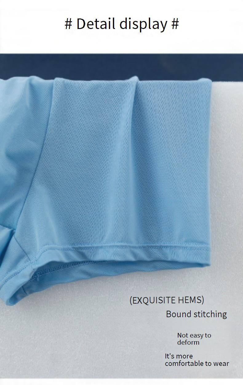Men's UnderwearIce Silk Solid Color Men's Boxer Briefs Breathable Large Size Boys' Boxer Shorts_voghion.com