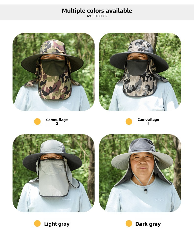 Cappello da pescatore estivo da uomo XXL - Taglia extra large per testa e viso grandi - Protezione UV UPF 50+_voghion.com