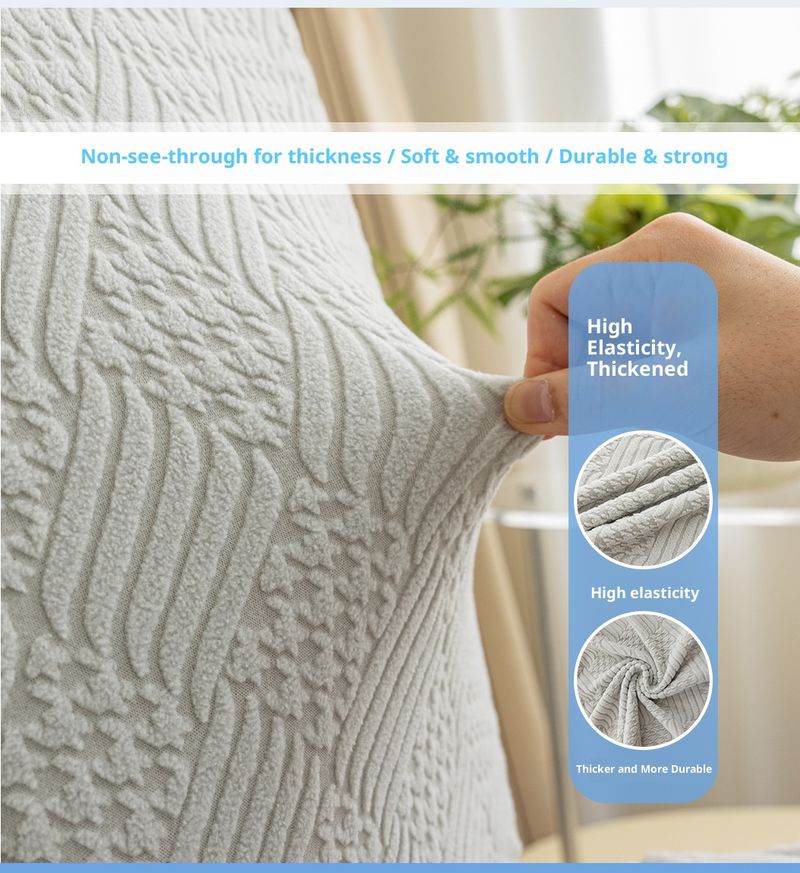 Coprisedie elastici moderni con motivo pied de poule - Coprisedie da pranzo universali antiscivolo con opzioni di orlo semplice e con gonna in 5 eleganti colori_voghion.com