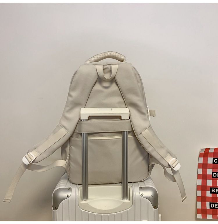 Zaini per bambini semplici e versatili, grande capacità, zaino alla moda in tinta unita, zaino in stile college per studenti delle scuole superiori_voghion.com