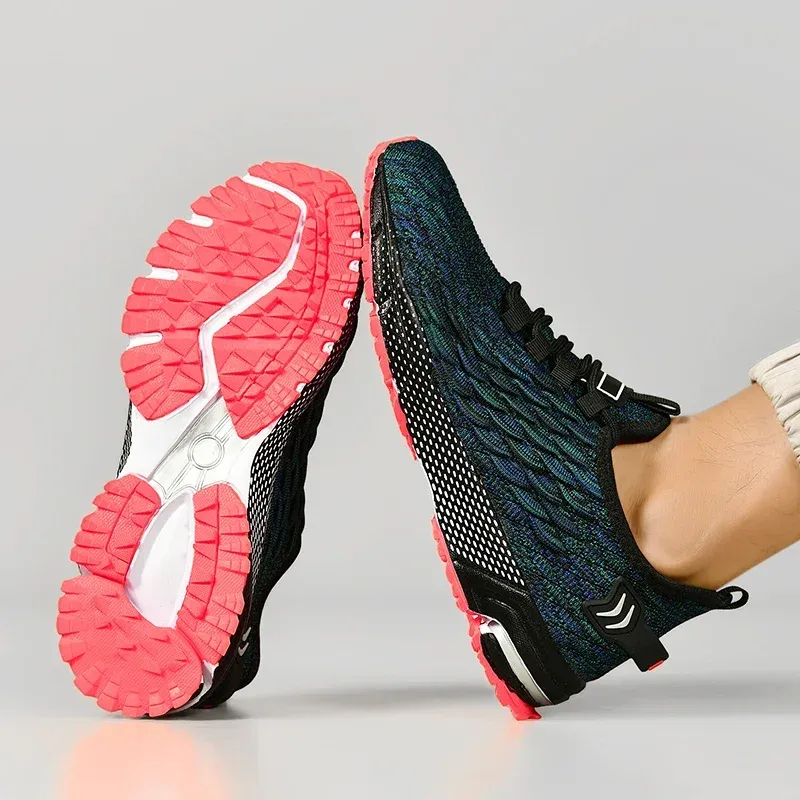 Marathon Sneakers Men's Casual Fabric Breathable Wear-resistant New High Quality Oversized Flying Woven Running Shoes_voghion.com