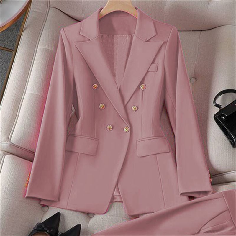 Women's Clothing Spring Red Suit Jacket Women's New Professional Temperament Commuter Small Fashion Suit Set_voghion.com