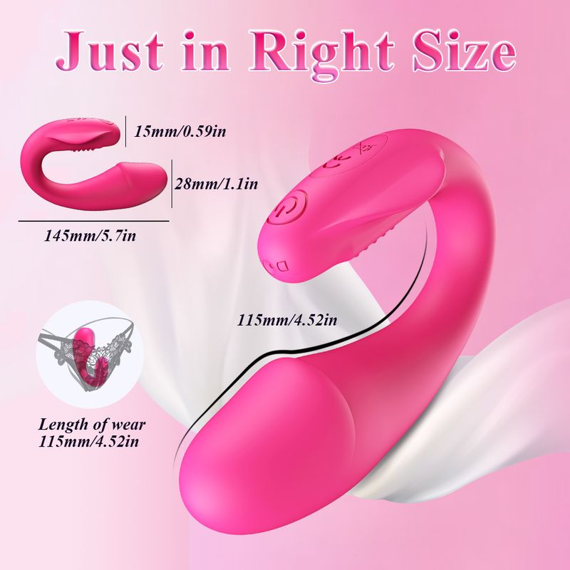 Vibratore a forma di U per coppie, giocattoli sessuali per donne, app Bluetooth, stimolazione del clitoride, massaggio del punto G, vagine per donne e_voghion.com
