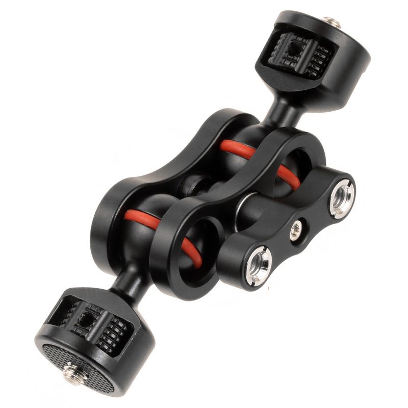 Soporte universal con brazo mágico de doble cabezal, tornillo de 1/4, ajustable 360° para monitor, LED, micrófono, flash, cámara DSLR._voghion.com