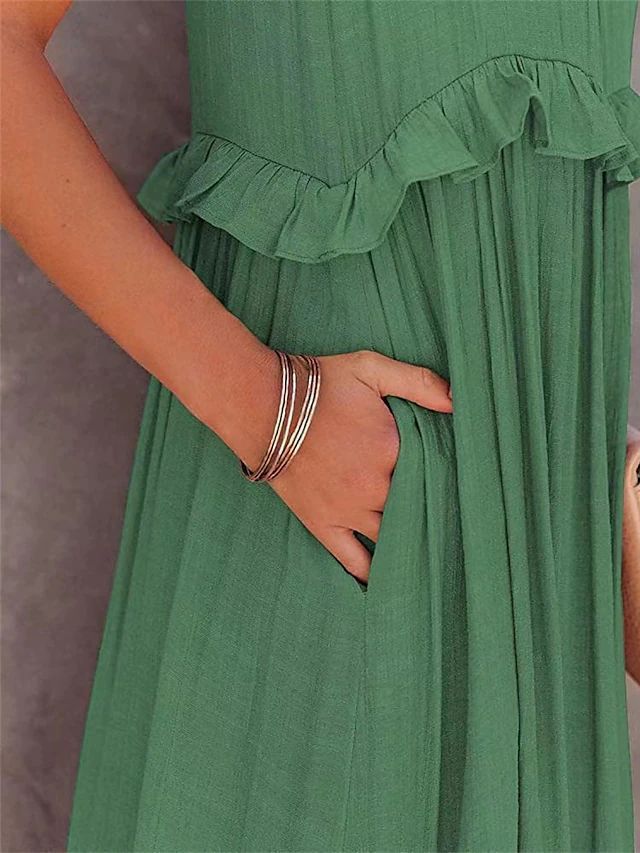 New Irregular Cake Spring And Summer, Sleeveless Long Floor Length, Vacation Dress For Women_voghion.com