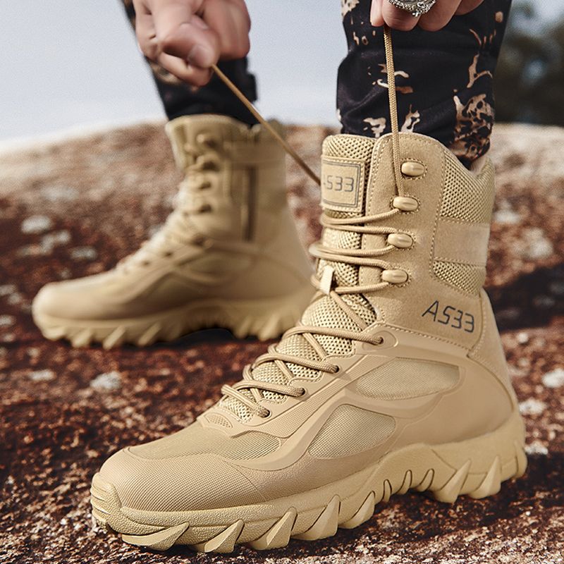 Bottes tactiques légères pour le désert, bottes d'extérieur pour hommes, bottes de combat dans la jungle, bottes de randonnée antidérapantes et résistantes à l'usure_voghion.com