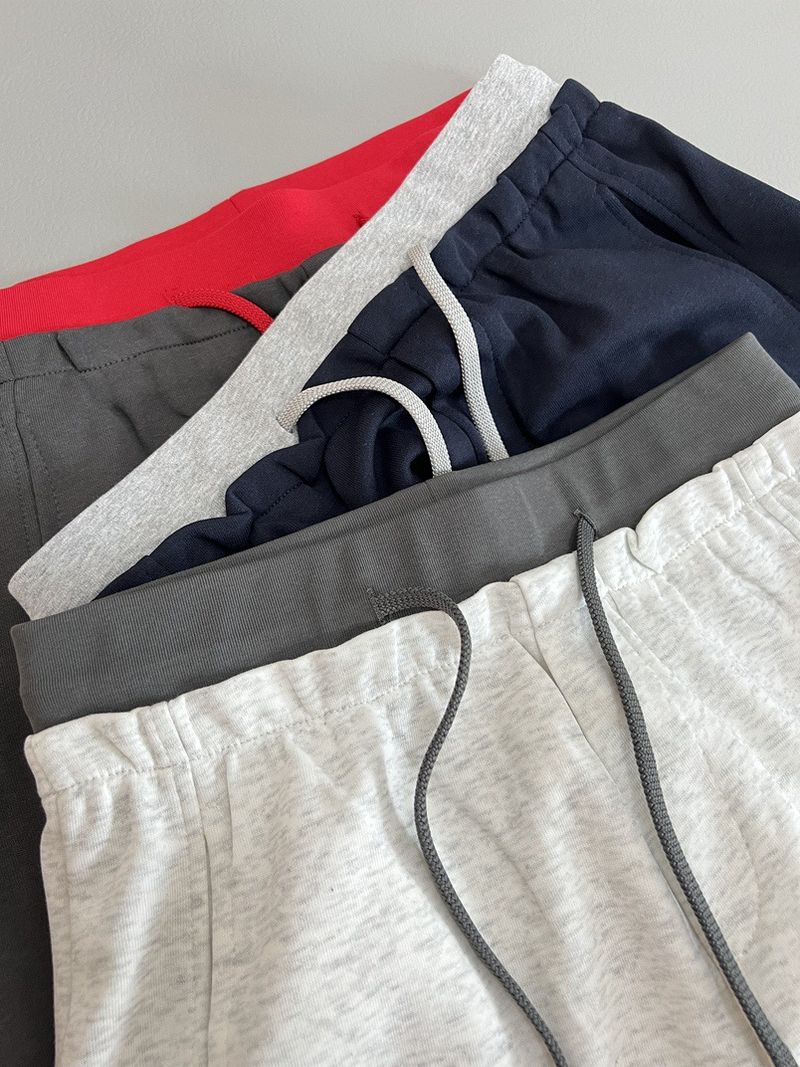 Pantaloni casual da donna a vita alta con gamba dritta e cintura a blocchi di colore - Joggers in misto cotone elasticizzato per il comfort quotidiano_voghion.com