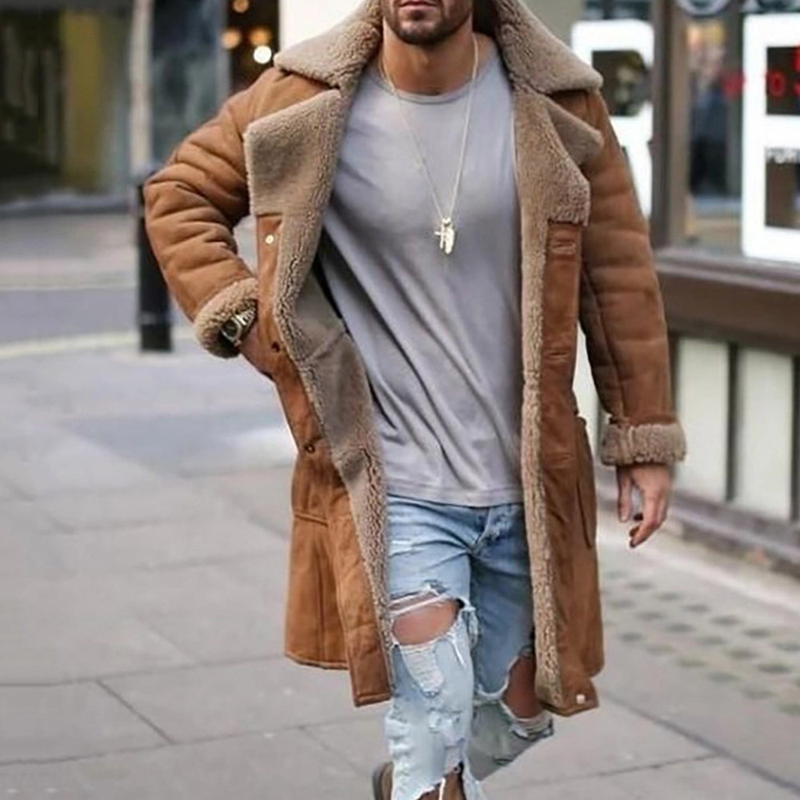 Veste longue décontractée pour hommes, vêtements amples pour jeunes, à la mode_voghion.com