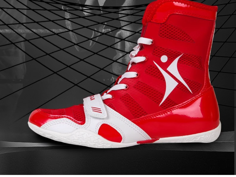 Chaussures de boxe Kangrui pour hommes, chaussures de lutte pour hommes, bottes de combat, chaussures de combat Sanda, chaussures d'entraînement, compétition professionnelle dédiée_voghion.com
