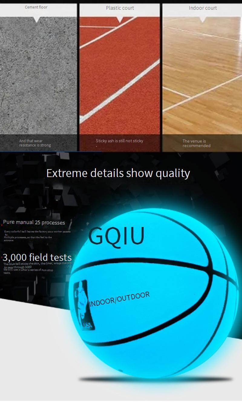 Viral Glow Basketball, Größe 7 – trendiges mehrfarbiges PU mit feuchtigkeitsableitender Technologie_voghion.com