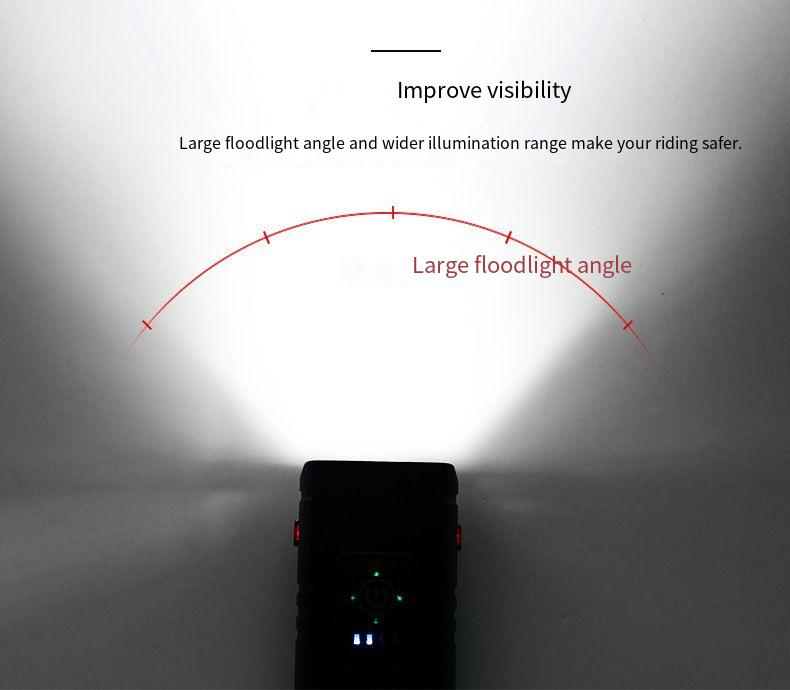 Feux de vélo, phares, éblouissement, feux de conduite de nuit, lampes de poche étanches rechargeables, feux de vélo de montagne, équipement d'équitation._voghion.com