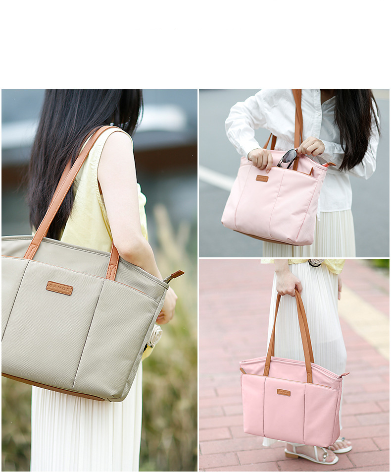 Borsa tote da donna, casual, grande capacità, borsa portaoggetti, borsa per laptop digitale da 15,6 pollici_voghion.com