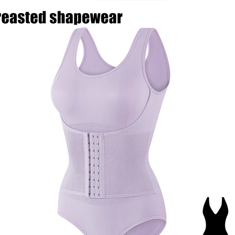 "Premium-Shapewear in Übergröße mit Haken- und Ösenverschluss – Nahtloser Bauchweg-Bodysuit für Damen, schlankmachende Ganzkörperunterstützung im Dreiecksschnitt"_voghion.com