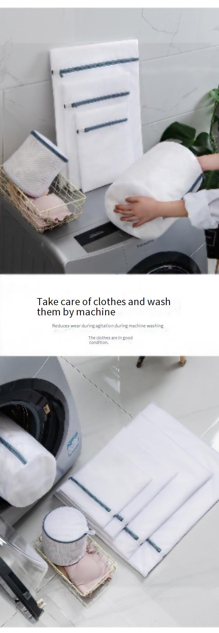 Sacs à linge en maille polyester de qualité supérieure – Ensemble multi-tailles pour linge délicat, sous-vêtements et vêtements de bébé (mailles fines/grosses, carrées/cylindriques)_voghion.com