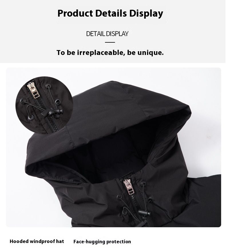 Strapazierfähige Winterjacke für Herren mit Kapuze – Dicker Baumwollmantel für Outdoor-Sport und Freizeit, Winddicht und warm, Schwarz, Khaki, Grau, Armeegrün_voghion.com