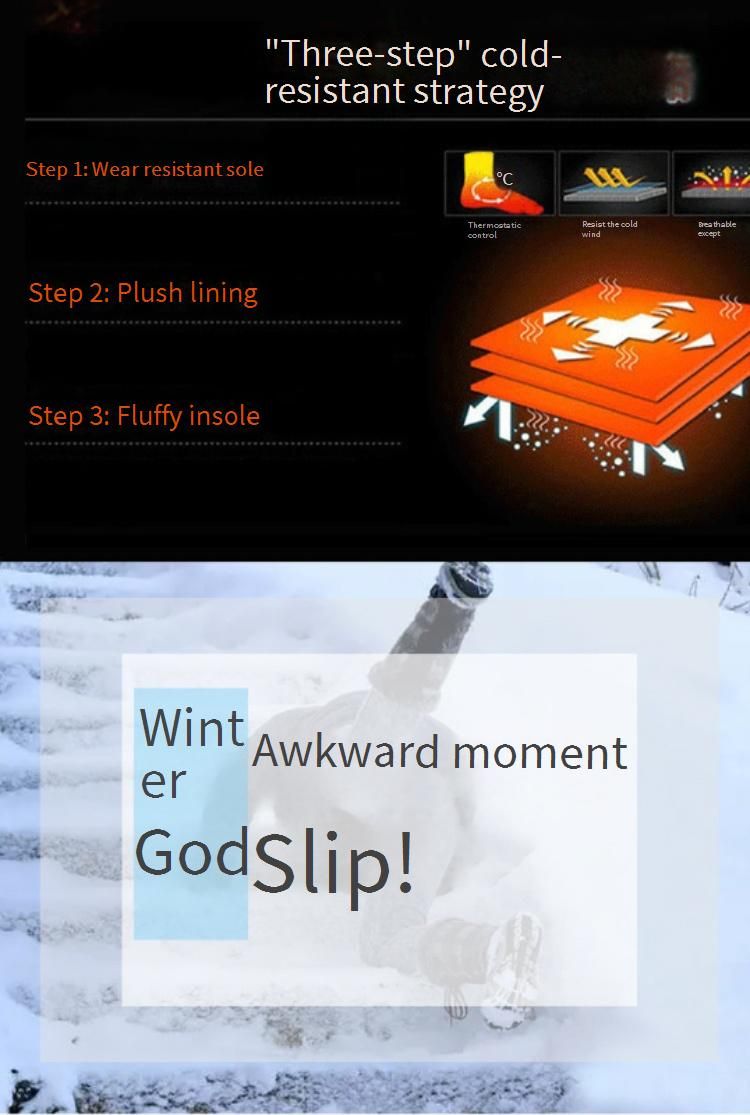 Men's & Women's Winter Snow Boots With Thick Fleece Lining, Waterproof & Slip-Resistant, High-Top Insulated Boots For Extreme Cold Weather_voghion.com