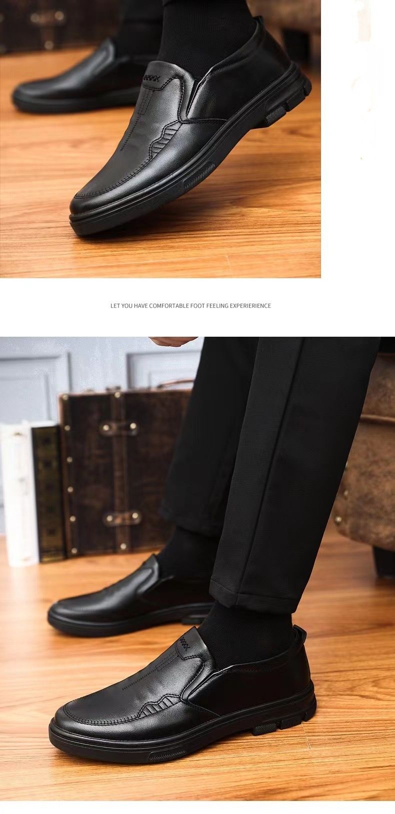 Autumn Men's Casual, Comfortable, Breathable And Tight-fitting British Solid Color Men's Shoes For Business_voghion.com