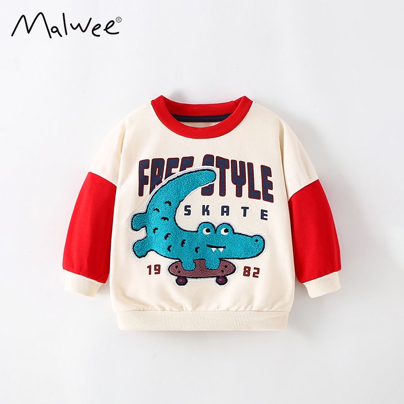 mlawee Sweatshirt Herbst Winter Neue Stil Kleine Und Mittlere Kinder Rundhals Langarm Stilvolle Gedruckt Kinder_voghion.com