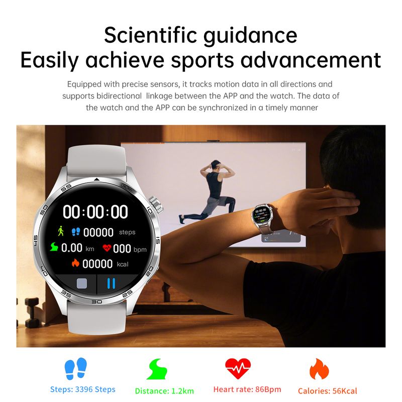 GT5 PRO Smart Watch Herrenuhr 5 Pro AMOLED HD-Bildschirm Bluetooth-Anruf GPS-Flugbahn NFC Herzfrequenz Kompass SmartWatches 2025 Neu_voghion.com