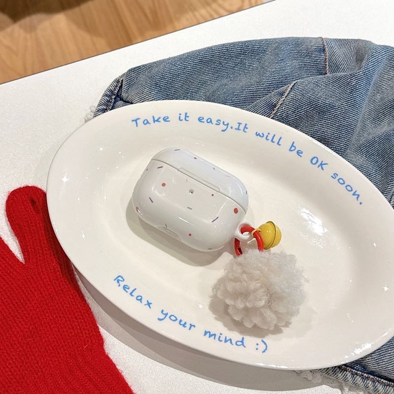 Colorful dots suitable for airpods 3 protective case pro2 Bluetooth 1/2 generation earphone shell fur ball Bell_voghion.com