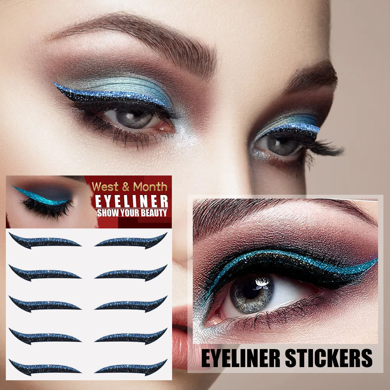 West&Month eyeliner five pairs of self-adhesive shadow stage party nightclub eye makeup patch_voghion.com