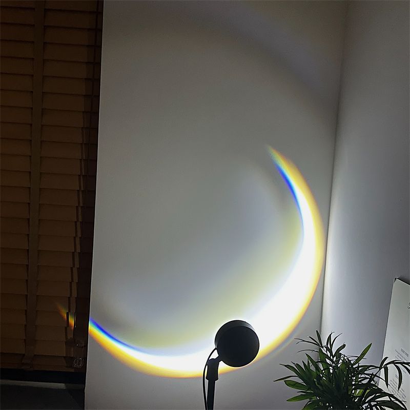 【Coleção de 40000 pessoas】 Ins minimalista lua projeção quarto internet famosa atmosfera arco-íris noite menina coração_voghion.com