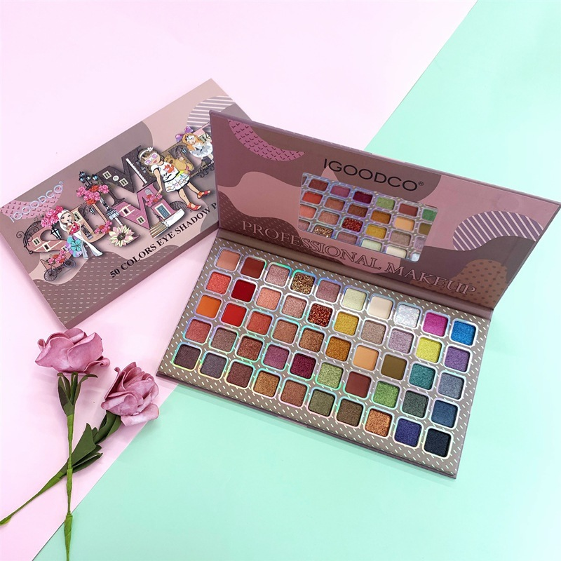 Farbplatte 50 Farben City Girl Lidschatten Perlglanz Matt Hell Stück Zarte Bühnen Make-up_voghion.com