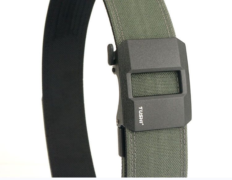 4.3CM Double Layer Reinforced Automatic Buckle Shooting Training Quick Release Pistol Nylon Waist Outdoor Leisure Belt_voghion.com