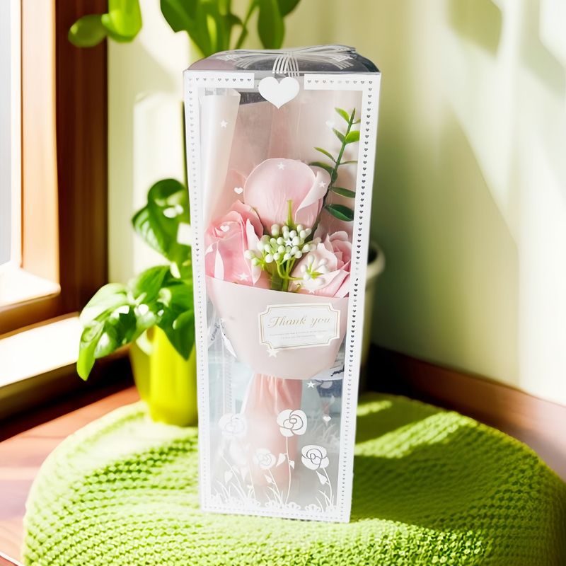 Presentes Festivos Natal Dia das Mães Caixa de Presente com Flores Preservadas Buquê de Rosas de Sabonete Cravos Flor Artificial Presente Sofisticado para a Mãe_voghion.com