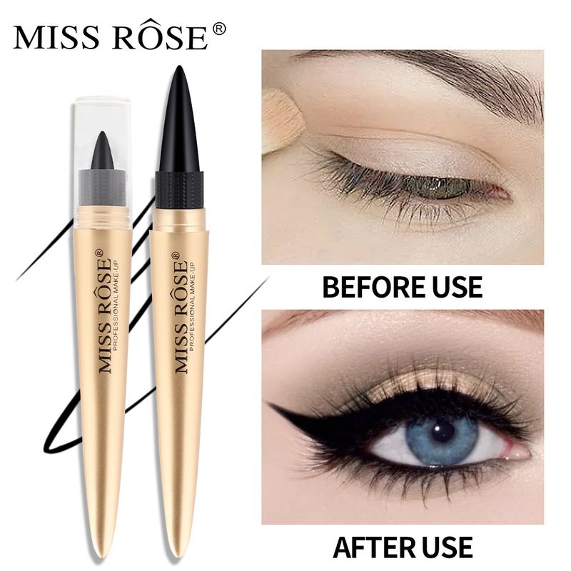 Missrose Cool Black Rich Eyeliner Delineador Colorido À Prova D'Água Não Borra Caneta Delineadora_voghion.com