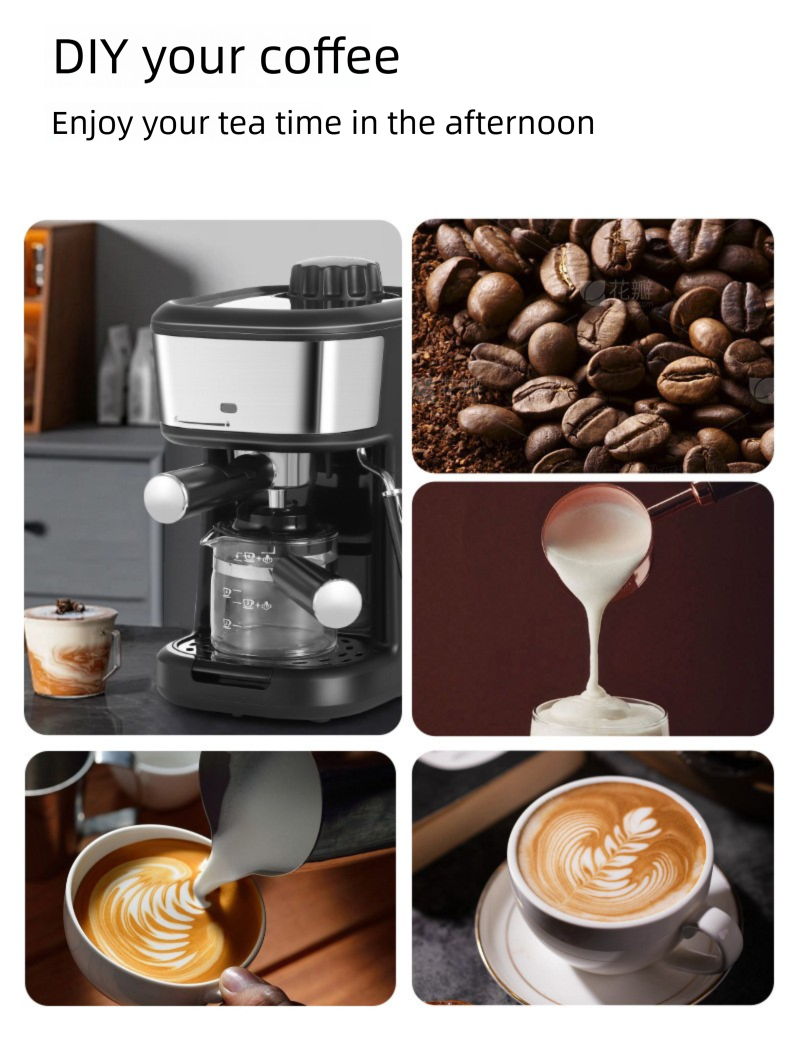 Macchina per caffè espresso classica italiana transfrontaliera, piccola macchina per caffè semiautomatica ad alta pressione per uso domestico_voghion.com