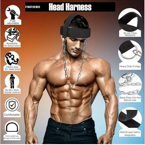 Fortgeschrittener und Muskeltrainer, gewichtete Schulterkraft, Kopf-Nacken-Trainingskappe, Fitnessübung_voghion.com