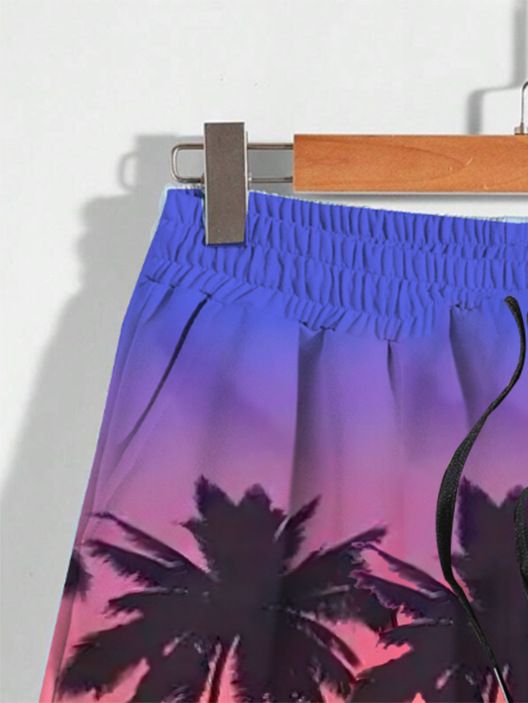 Foreign Trade Shorts Men, Three-point Pants, Sports Casual Pants Gradually Change Color, Beach Pants, Suitable For Vacation Fashion And Leisure_voghion.com