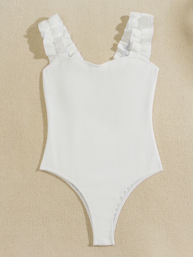Costume da bagno intero lucido con scollo a V profondo da donna, bikini sportivo primaverile, costume da bagno integrato per piscina e sorgenti termali_voghion.com