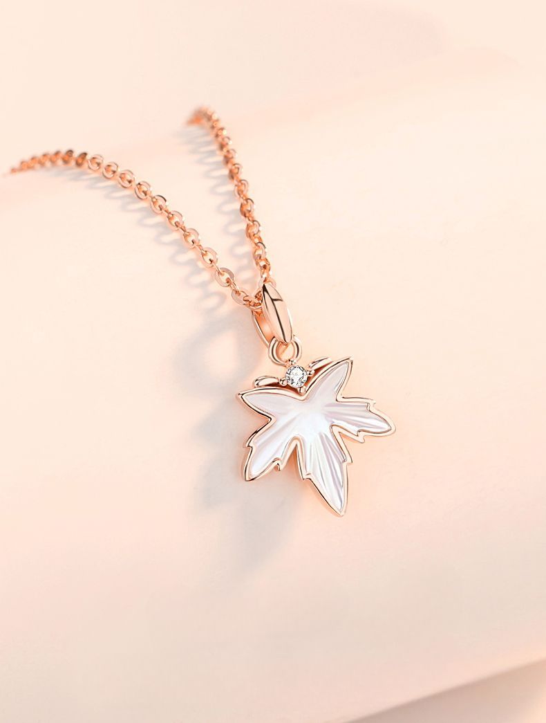 Maple Leaf Necklace Women, Pure Silver, Ins Style, Niche High-en Simple New Clavicle Chain, Birthay Gift For_voghion.com